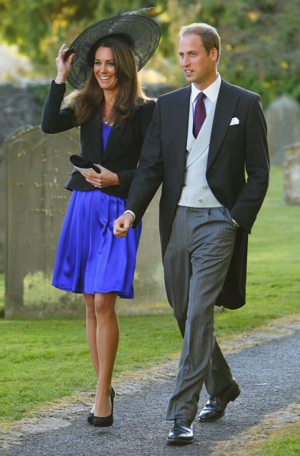 Prince William wearing his morning coat to a wedding