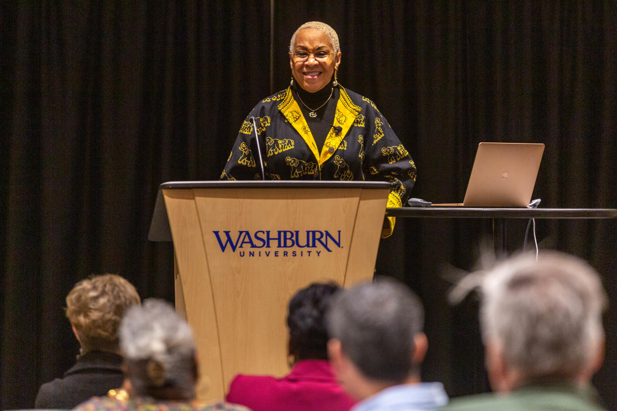 Joy DeGruy was the keynote speaker for this spring's WUmester centered on health and healing. DeGruy spoke about healing slavery's lingering trauma.