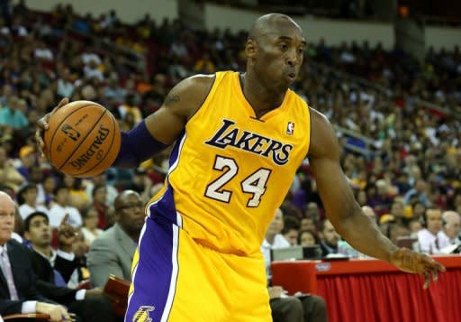 Los Angeles Lakers' Kobe Bryant during a game at Save Mart Center in California in October. The Lakers beat the Houston Rockets 119-108 behind a triple double performance from superstar Kobe Bryant on November 18