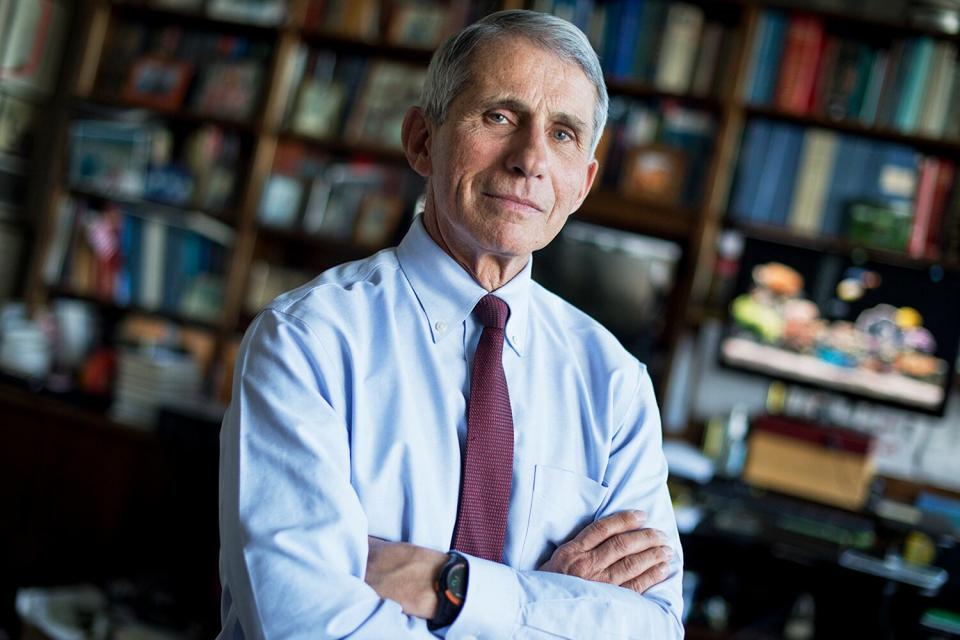 Dr. Anthony Fauci, Director of the National Institute of Allergy and Infectious Diseases, is photographed at the NIH.