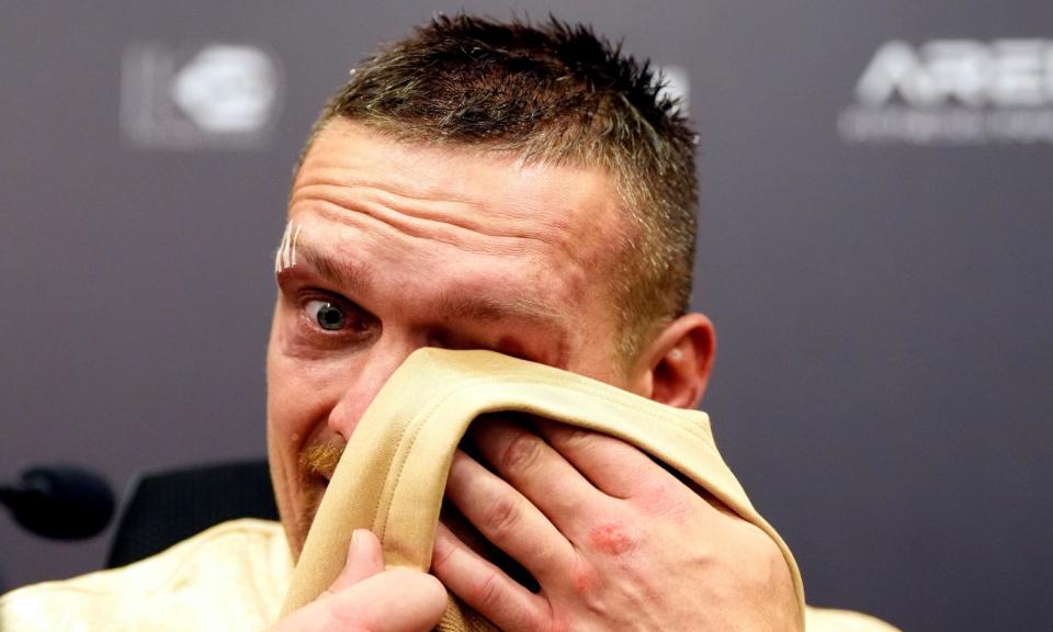 <span>Oleksandr Usyk dismissed concerns of a broken jaw after defeating Tyson Fury to become undisputed world heavyweight champion.</span><span>Photograph: Nick Potts/PA</span>