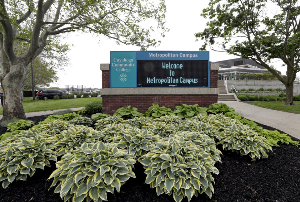 Cuyahoga Community College in Cleveland has a program for local students who are struggling financially because of the pandemic.  (Tony Dejak / AP file)