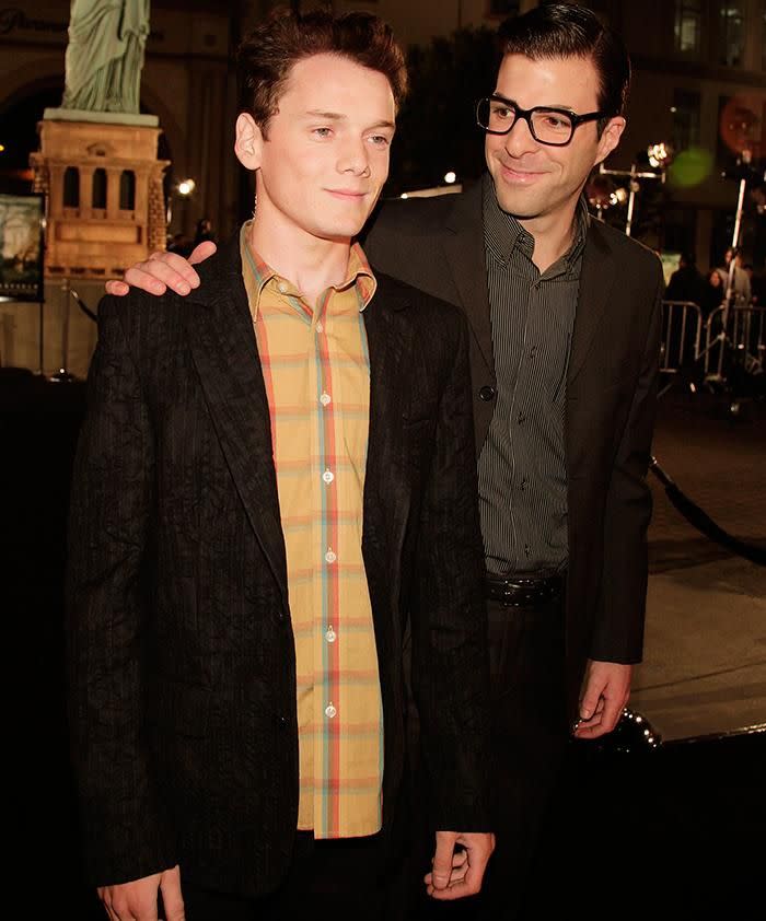 Zachary Quinto and Anton Yelchin. Photo: Getty