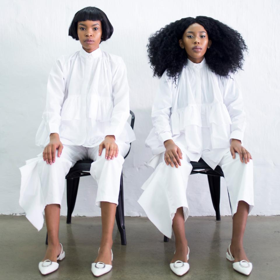 These two 25-year-old designers, Shelley Mokoena and Keneilwe Mothoa, are their own best models.