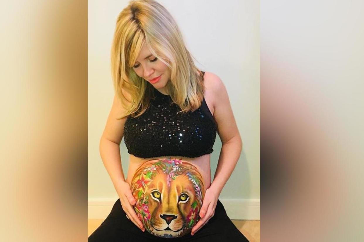 Emma Barnett posted a photo of her painted bump on Instagram: Instagram/ Emma Barnett