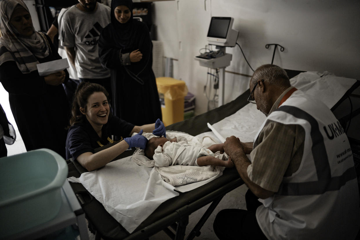 The nurse helped to set up a new field hospital (FCDO/PA)