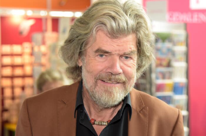 Legendary mountaineer Reinhold Messner at a book fair in 2017; (photo/Shutterstock)