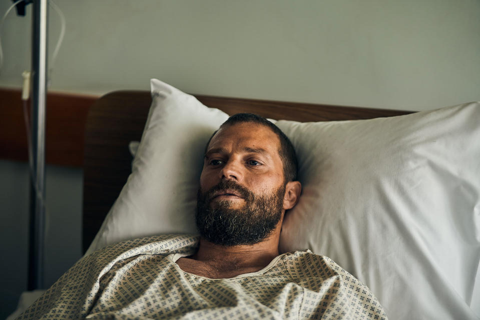 Dornan plays a man suffering from amnesia, trying to put the pieces of his past together<span class="copyright">Courtesy of Netflix</span>