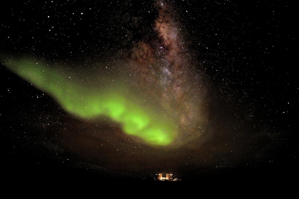 In this handout image provided by the National Aeronautics and Space Administration (NASA), the Southern Lights or Aurora Australis and the port side wing of NASA space shuttle Atlantis can be seen from the International Space Station July 14, 2011 in space. Space shuttle Atlantis is on the last leg of a 12-day mission to the International Space Station where it delivered the Raffaello multi-purpose logistics module packed with supplies and spare parts. This was the final mission of the space shuttle program, which began on April 12, 1981 with the launch of Colombia. (Photo by NASA via Getty Images)