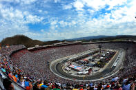 BRISTOL, TN - MARCH 18: Cars race during the NASCAR Sprint Cup Series Food City 500 at Bristol Motor Speedway on March 18, 2012 in Bristol, Tennessee. (Photo by Jared C. Tilton/Getty Images)