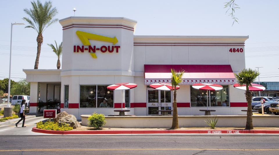 In-Out-Burger offers a few 0ff-menu options for fries, but none with hotdogs.