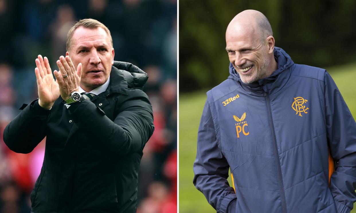 <span>Brendan Rodgers and Philippe Clement have exchanged jabs in the media before Saturday’s crucial Old Firm game.</span><span>Composite: Getty Images</span>