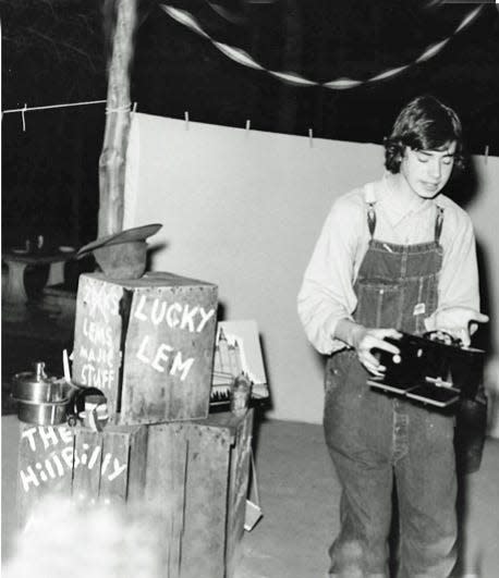 David Fee as Lucky Lem, the Hillbilly Magician