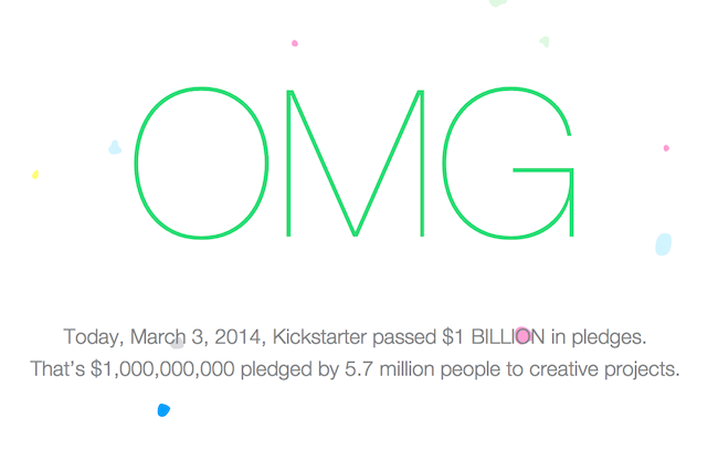 kickstarter 1billion