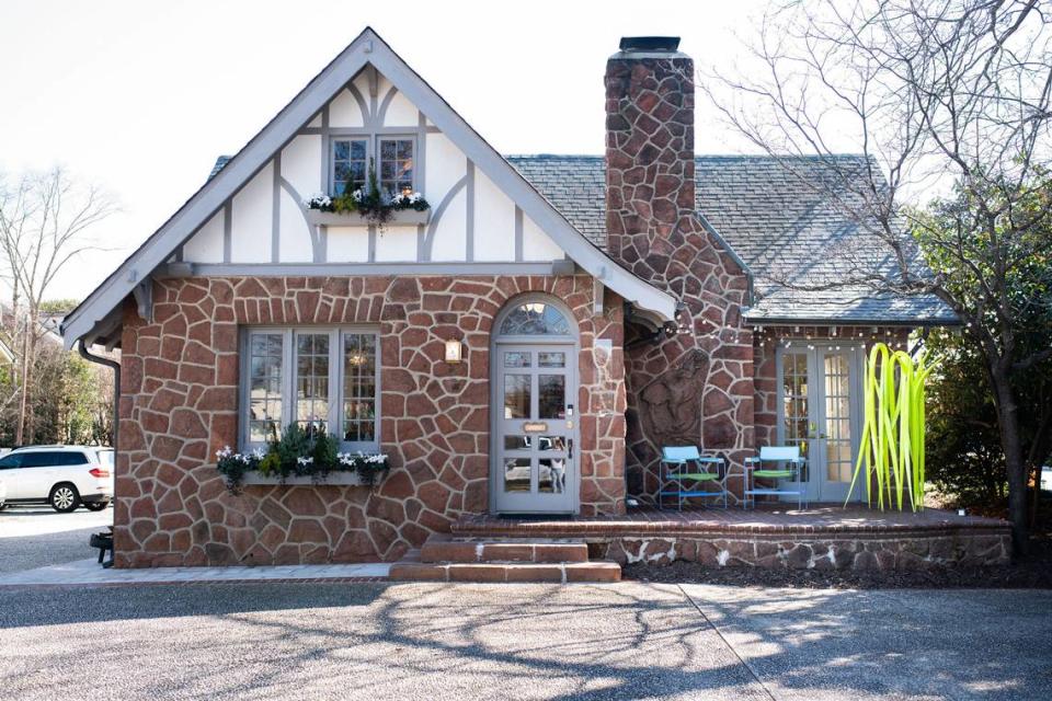 Irina Toshkova located her new art consultancy business in this iconic stone house in the Eastover area which used to house Circa Interiors.