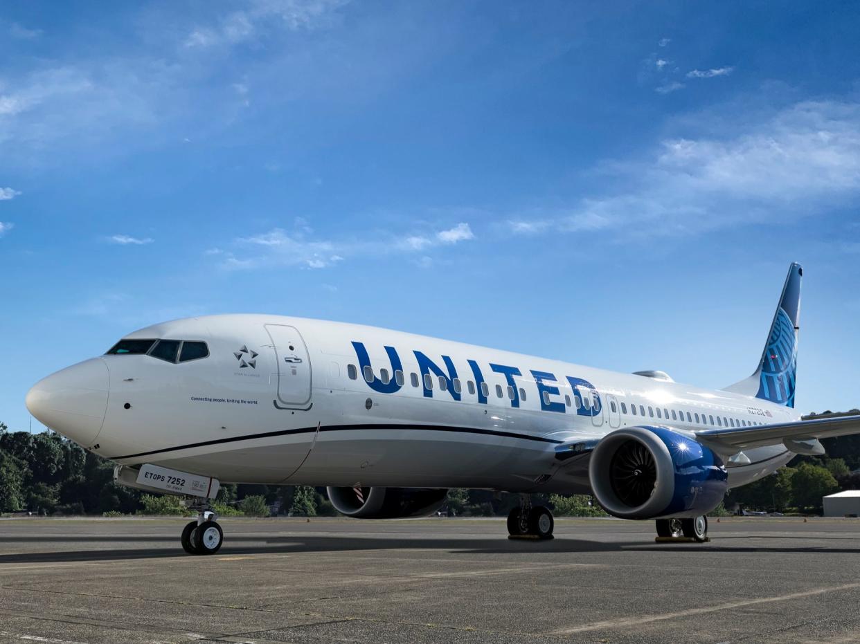 A look at a United Airlines Boeing 737 Max 8 - United Airlines Boeing 737 Max 8