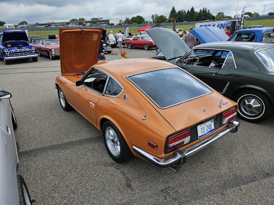 1973 datsun 240z coupe at m1 concourse vintage cars and coffee 2024