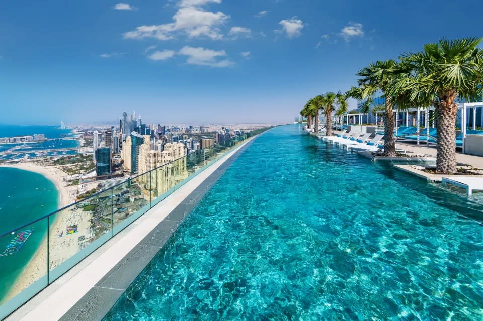 Address Beach Resort's rooftop pool view. (Photo: Trip.com)