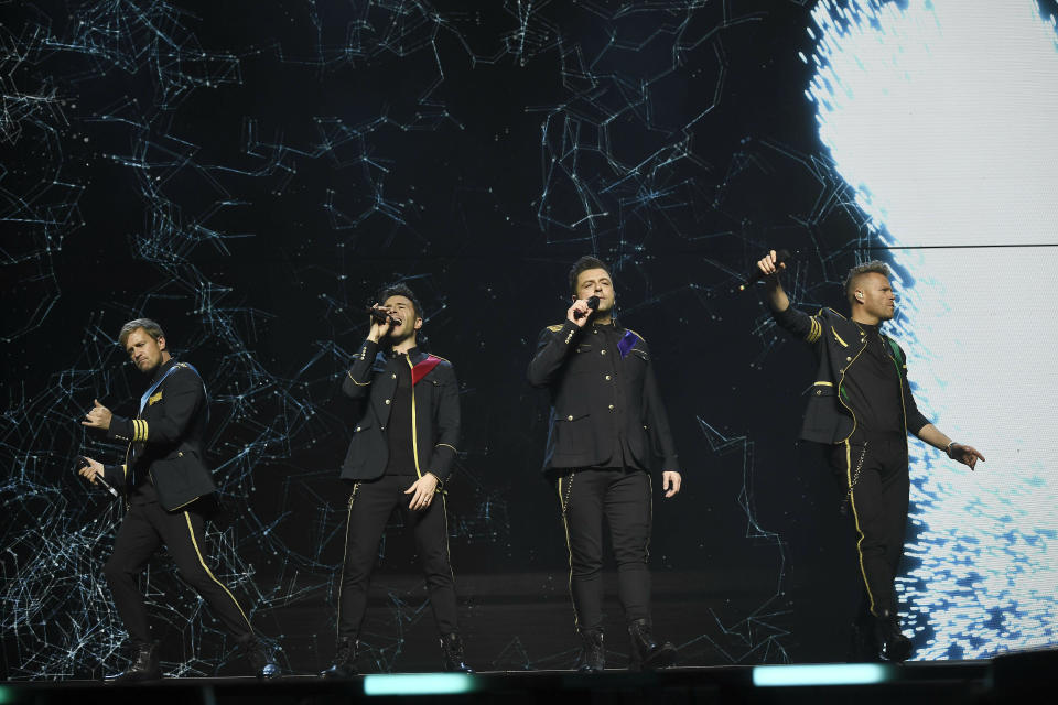 Westlife performing at Birmingham Arena (AP)