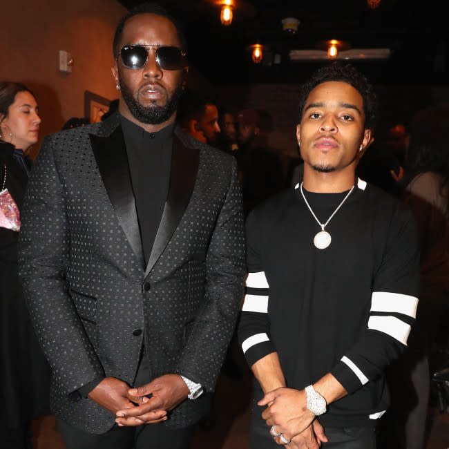 Sean Combs con su hijo Justin Dior Combs credit:Bang Showbiz