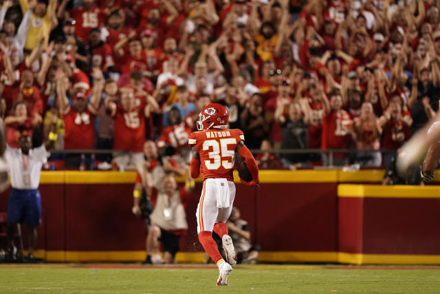 WATCH: Chiefs rookie CB Jaylen Watson's pick-six vs. Chargers