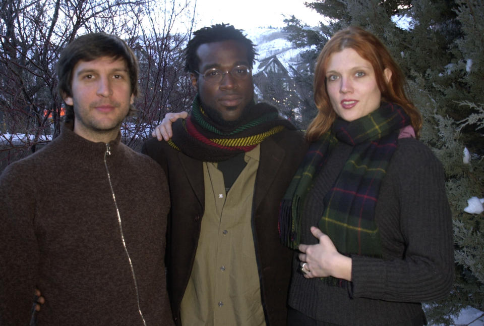 Joel Hopkins, Adebimpe and Kaili Vernoff at the Sundance Film Festival in 2001. (Photo: Randall Michelson Archive via Getty Images)