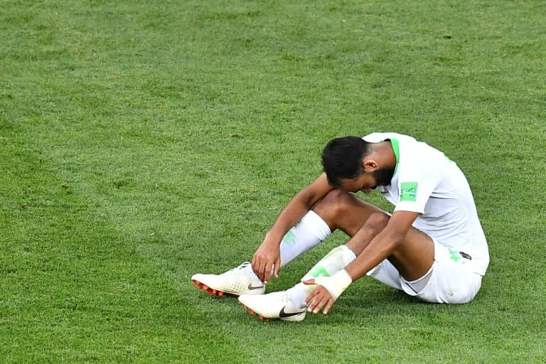 Saudi Arabia midfielder Abdullah Otayf reflects after his side were eliminated by Uruguay