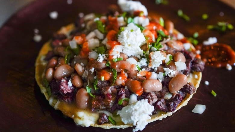 Bacanora carne asado tostada