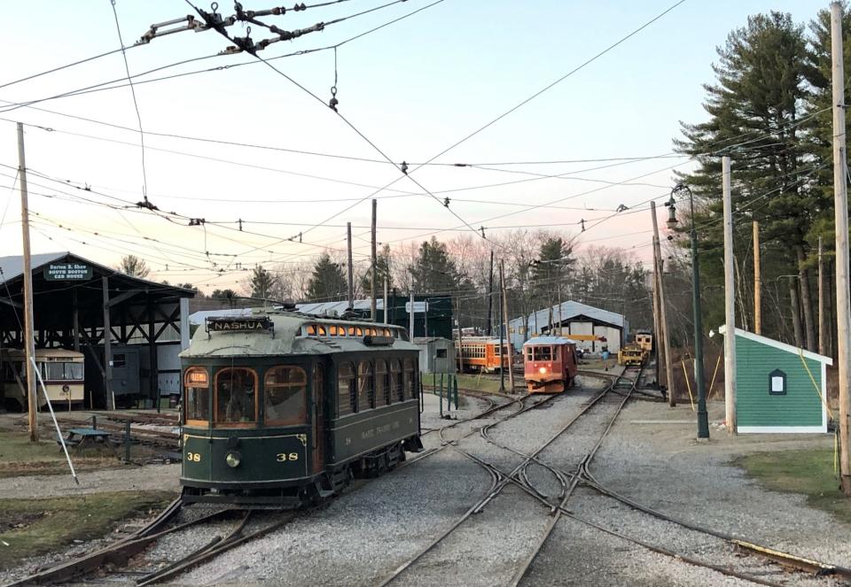 The current South Boston carhouse is at the center of Seashore Trolley Museum’s busy Kennebunkport campus.