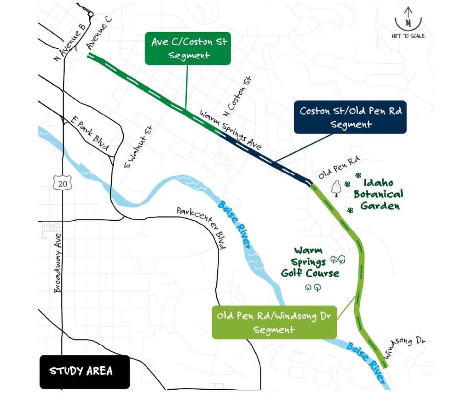 The proposed Warm Springs improvements.