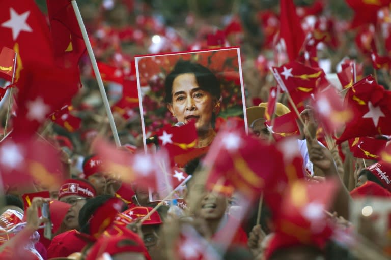 Power beckons for Aung San Suu Kyi's pro-democracy movement as it continues to grab parliamentary seats previously held by the ruling party in army-dominated Myanmar