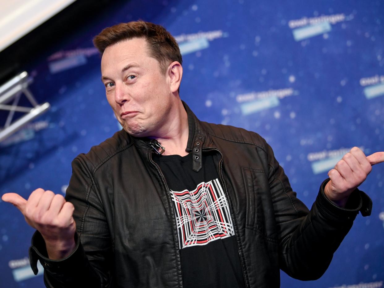 <p>SpaceX owner and Tesla CEO Elon Musk poses on the red carpet of the Axel Springer Award 2020 on 1 December 2020 in Berlin, Germany.  </p> ((Photo by Britta Pedersen-Pool/Getty Images))