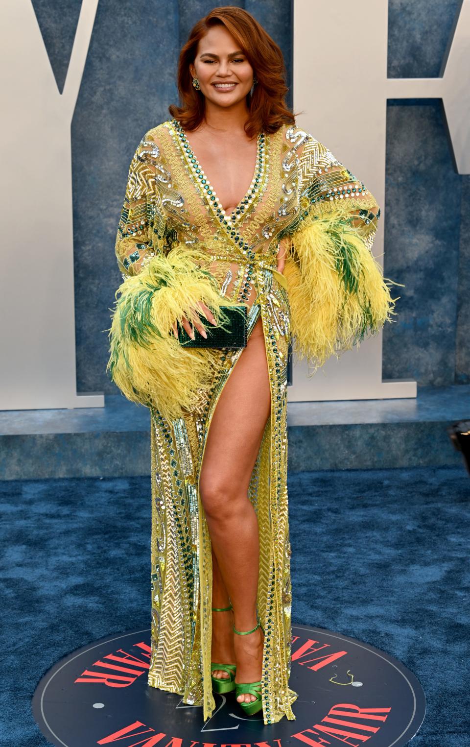 Chrissy Teigen attends the 2023 Vanity Fair Oscar party