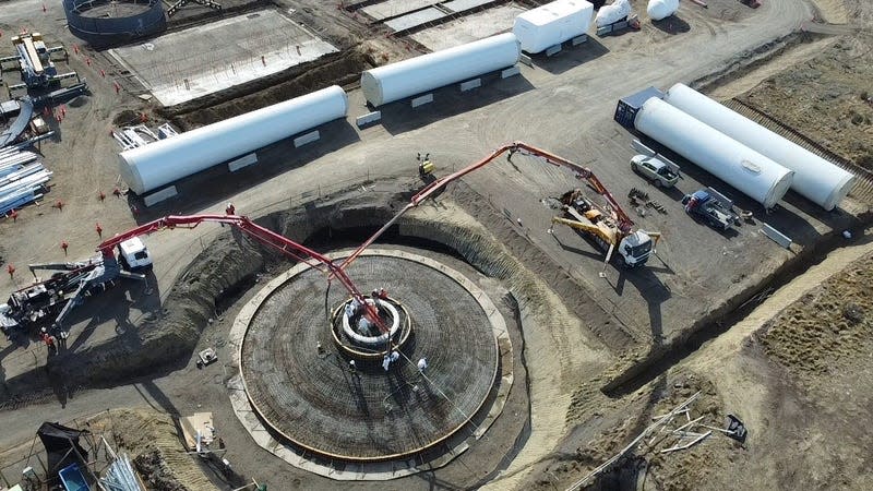 The HIF Global plant in Chile under construction.