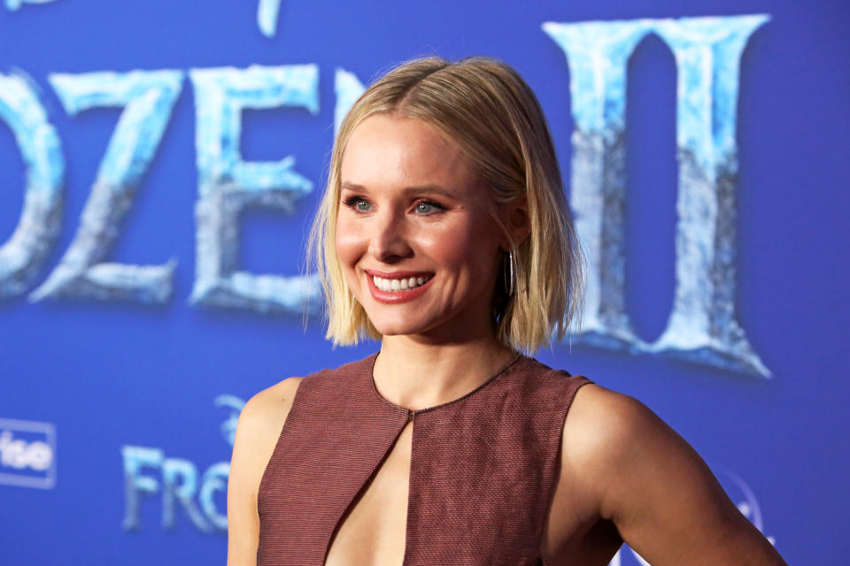 HOLLYWOOD, CALIFORNIA - NOVEMBER 07: Actor Kristen Bell attends the world premiere of Disney's "Frozen 2" at Hollywood's Dolby Theatre on Thursday, November 7, 2019 in Hollywood, California. (Photo by Jesse Grant/Getty Images for Disney)