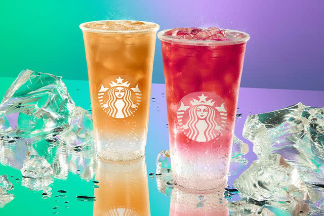 <p>Starbucks</p> Starbucks released a new line of Iced Energy drinks in June