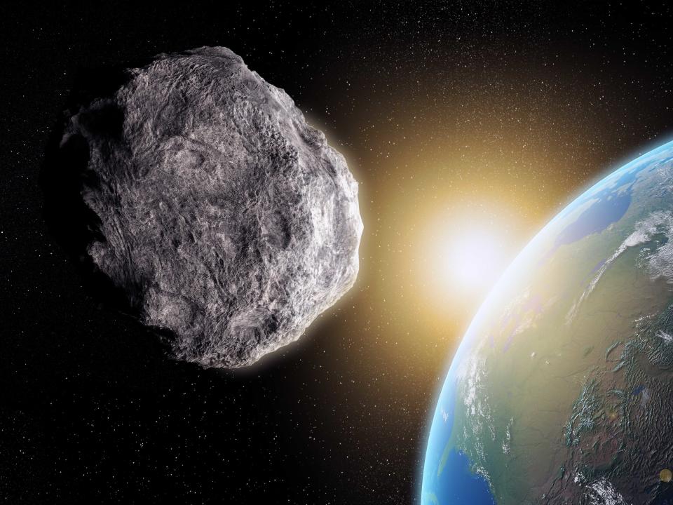 Asteroid Earth Drawing