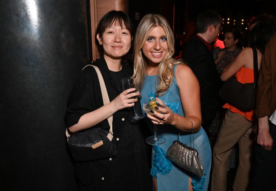 NEW YORK, NEW YORK - OCTOBER 05: (L-R) Celine Song and Sabrina Brier attend Variety, The New York Party, at Loosie's Nightclub on October 05, 2023 in New York City. (Photo by Bryan Bedder/Variety via Getty Images)