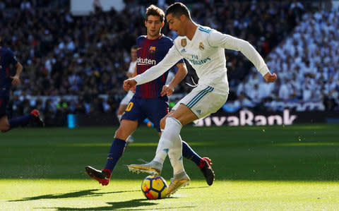 Ronaldo on the ball for Real - Credit: Reuters