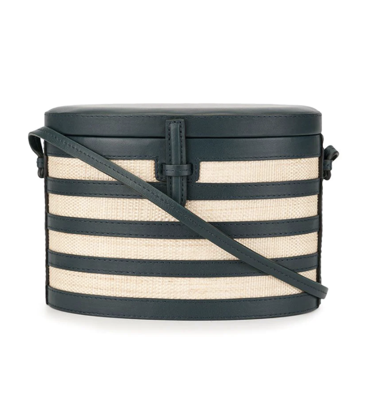 Striped The Round Trunk Crossbody Bag