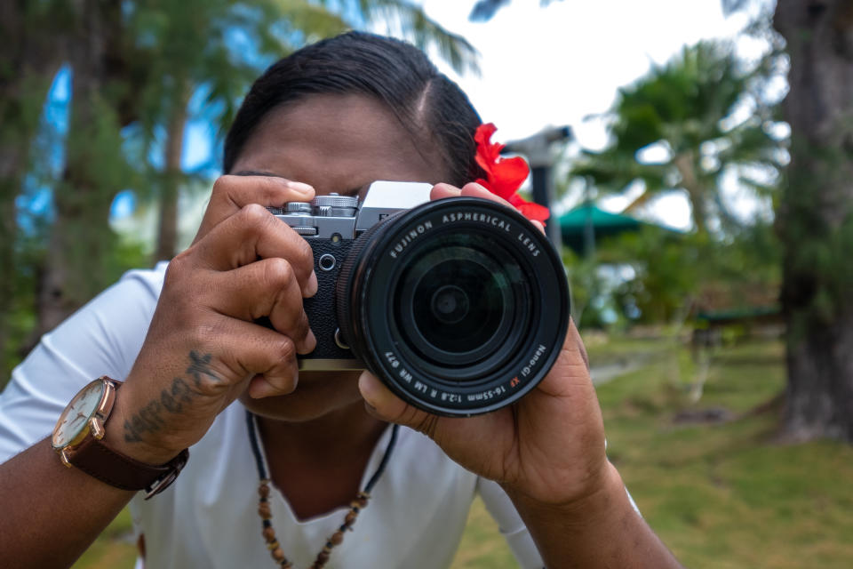 On the island you get free-reign of the best and latest photography gear from Fujifilm including their brand new X-T3 mirrorless digital camera. Source: Supplied