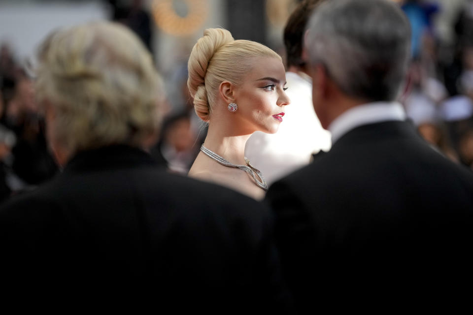 Anya Taylor-Joy poses for photographers upon arrival at the premiere of the film 'Furiosa: A Mad Max Saga' at the 77th international film festival, Cannes, southern France, Wednesday, May 15, 2024. (Photo by Andreea Alexandru/Invision/AP)