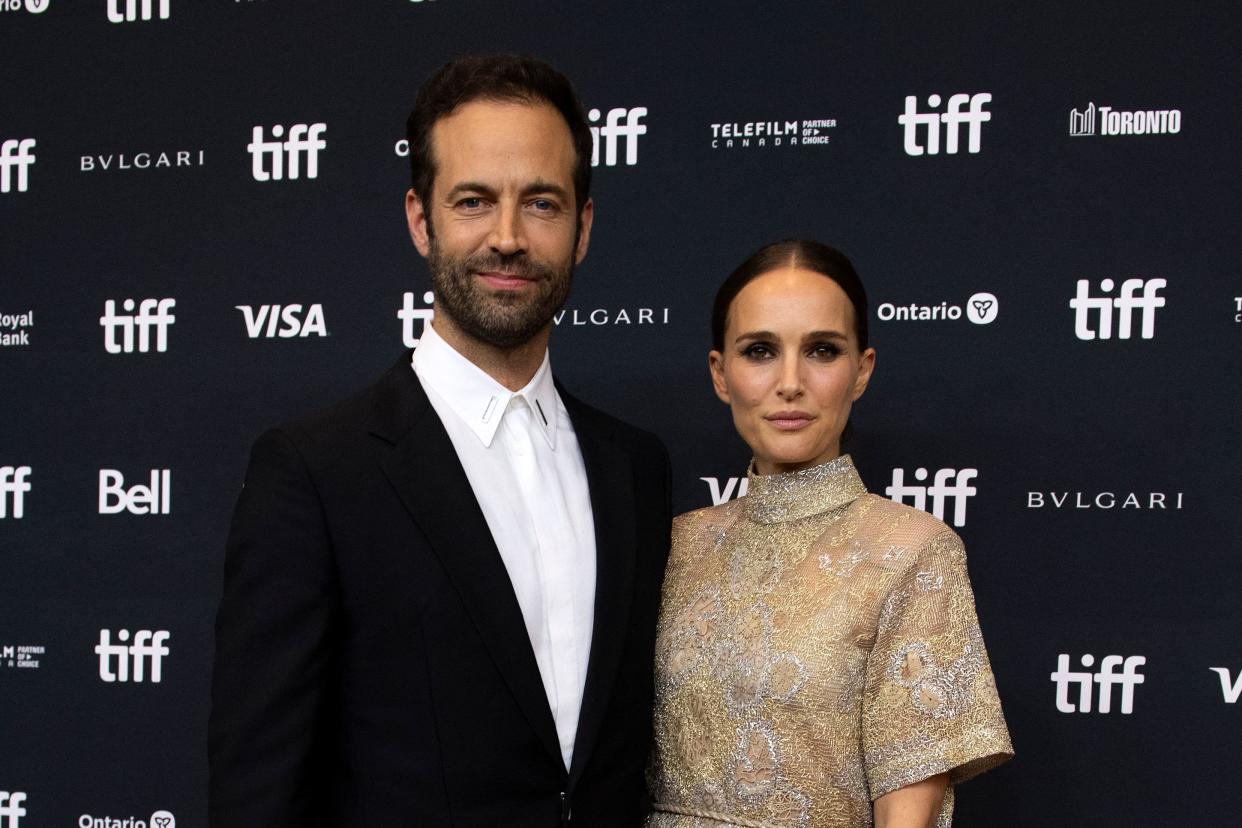 Benjamin Millepied y Natalie Portman. (Photo by VALERIE MACON / AFP) (Photo by VALERIE MACON/AFP via Getty Images)