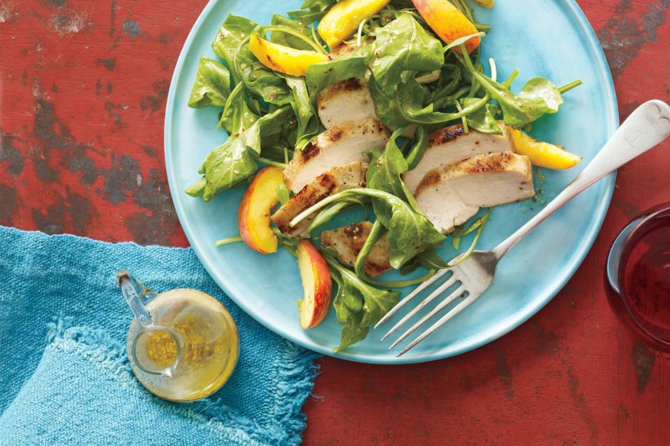 Grilled Chicken and Peach Salad