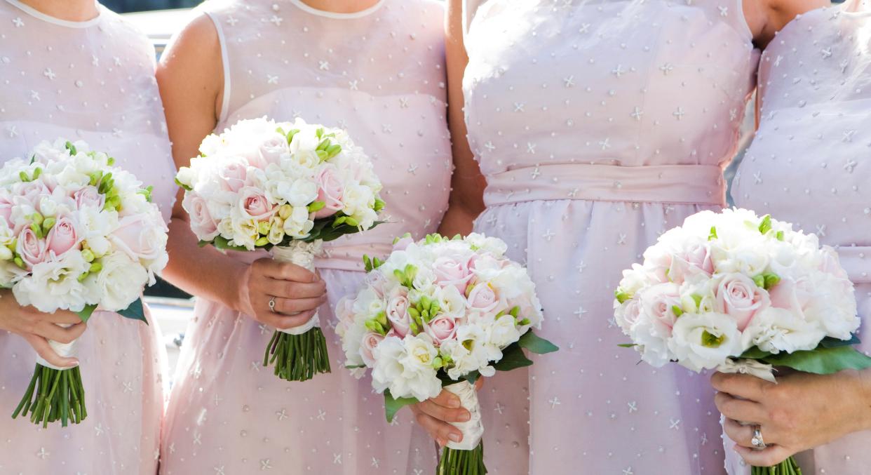 A bride demanded all her eight bridesmaids were exactly the same height on her wedding day [Image: Getty]