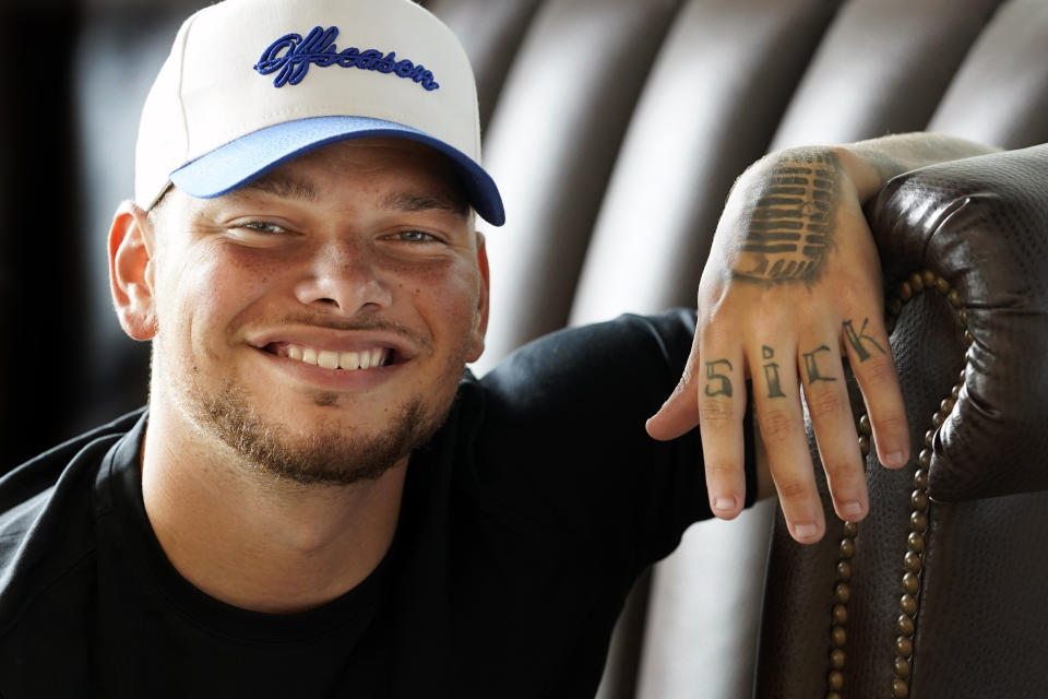 Country singer Kane Brown poses in Nashville, Tenn., on Aug. 4, 2022, to promote his new album, “Different Man." (AP Photo/Mark Humphrey)