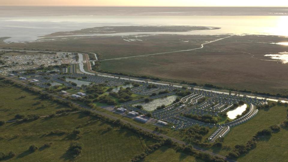 The lakefront estate in rural Georgia which is intended to eventually house 12,000 residents, mostly Orthodox Jews. The development is being funded via EB-5 investments. RISE Architecture