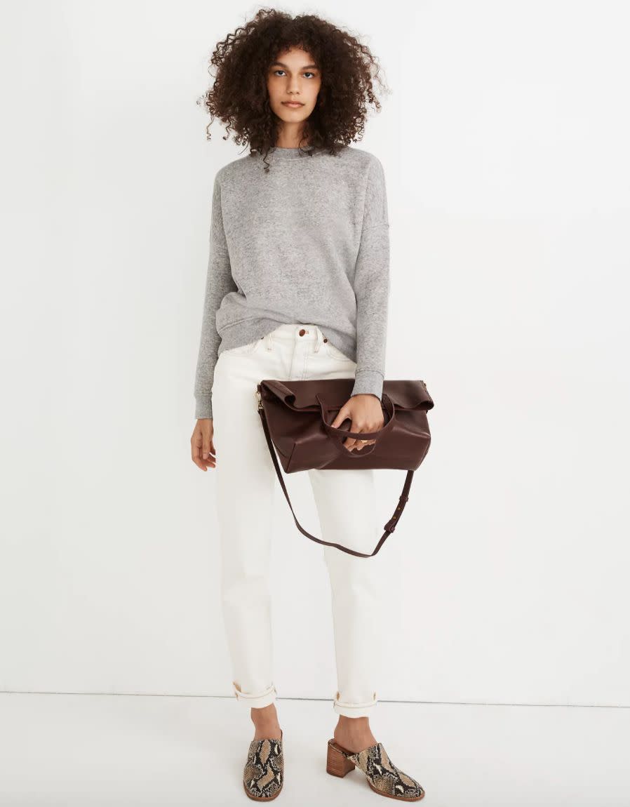 <a href="https://fave.co/3m9MMz1" target="_blank" rel="noopener noreferrer">Find it for $70 at Madewell</a>. This also comes in "dried cedar" and "sundrenched lilac" colors. 