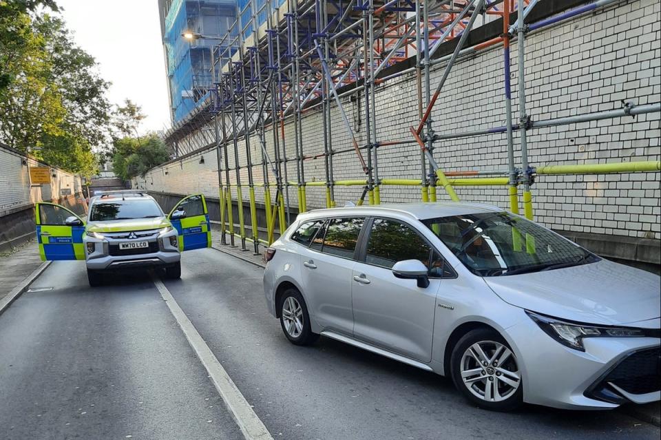 An image from the scene at the Rotherhithe Tunnel (Twitter / @aid_general)