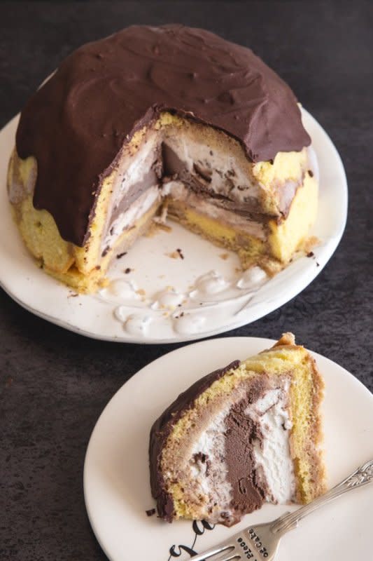 <p>An Italian In My Kitchen</p><p>A classic Italian dessert, made with an Italian sponge cake your favorite ice cream flavors. Adding a chocolate drizzle brings it to the next level!</p><p><strong>Get the recipe: <a href="https://anitalianinmykitchen.com/zuccotto/" rel="nofollow noopener" target="_blank" data-ylk="slk:Zuccotto al Gelato;elm:context_link;itc:0;sec:content-canvas" class="link ">Zuccotto al Gelato</a></strong></p>